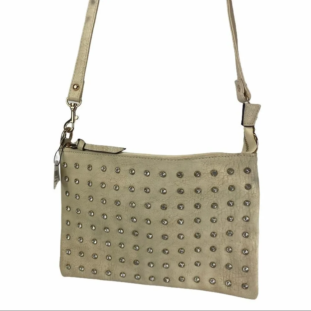 Windsor rhinestone brass clutch crossbody bag NWT